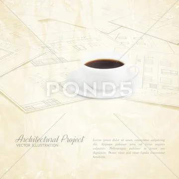 Blueprints sketches. Stock Illustration
