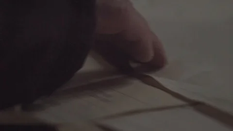 Blueprints on table Stock Footage 85843793