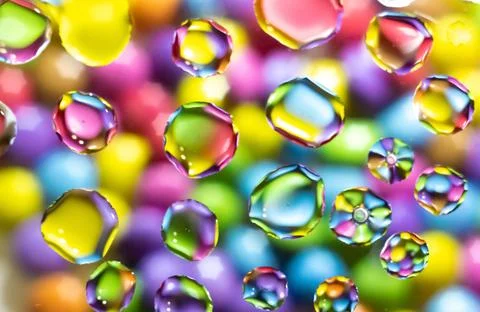 Bluer effect. Abstract gradient of water drops on a glass Foto stock