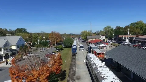 BlueRidge Train in station Video stock 92639513