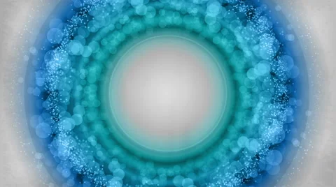 BlueRing rotation on the gray space. Full HD. Abstract Animation Stock Footage 40069757