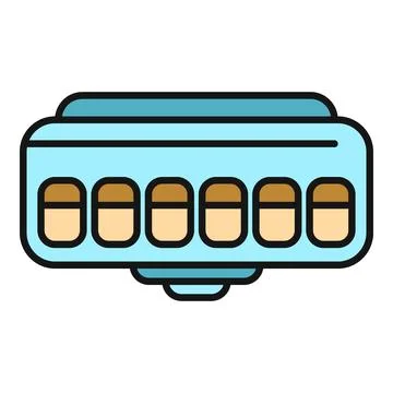 Blues harmonica wind instrument playing music melody Stock Illustration