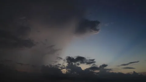 In blues hour, scenic cloudscape . Beautiful sky light,shadow view transitions. Video stock 278180113