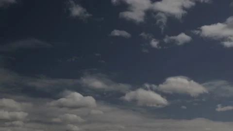 Bluesky with clouds time lapse  Stock Footage 136407878