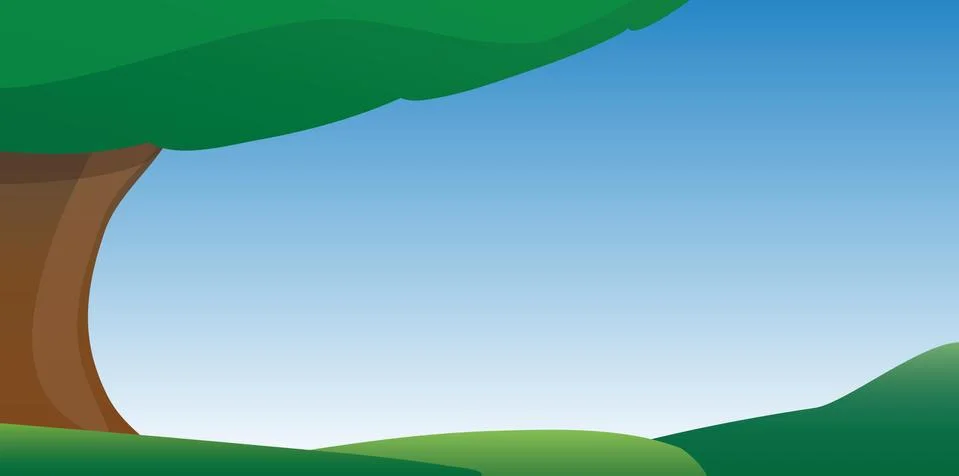 Blueskyandgrass Stock Illustration