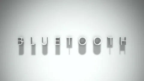 Bluetooth 3D title animation with shadows on a white background Stock Footage 297514695