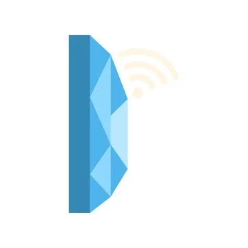 Bluetooth beacon transmitting wireless signal icon Stock Illustration
