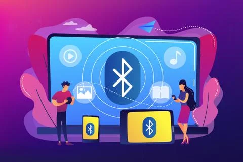 Bluetooth connection concept vector illustration. 스톡 일러스트