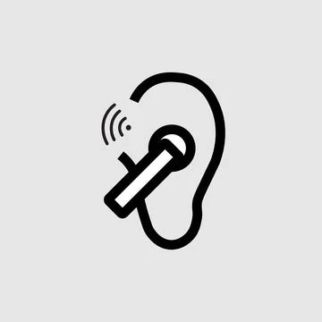 Bluetooth earbud Stock Illustration