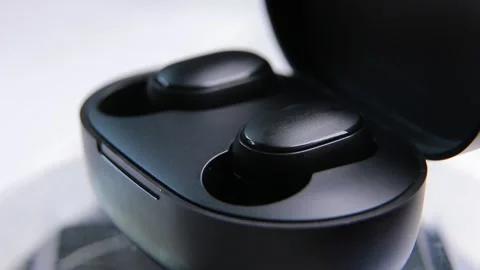 Bluetooth Earbuds Stock Footage 138233330