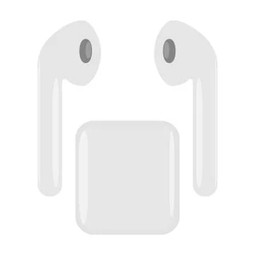 Bluetooth headphone airpods Stock Illustration