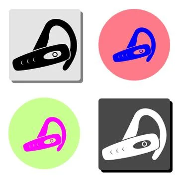 Bluetooth headset. flat vector icon イラスト素材
