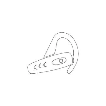 Bluetooth headset. flat vector icon イラスト素材
