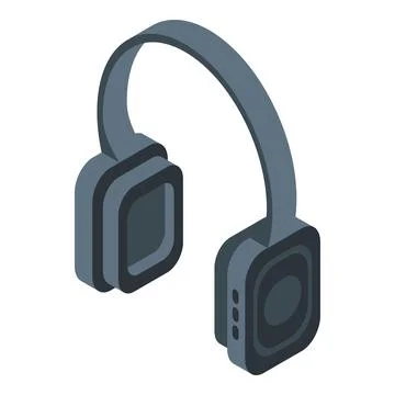 Bluetooth headset icon, isometric style イラスト素材