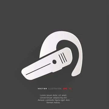 Bluetooth Headset icon. Wireless connection イラスト素材
