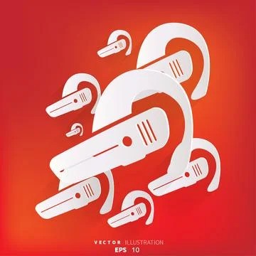 Bluetooth Headset icon. Wireless connection イラスト素材