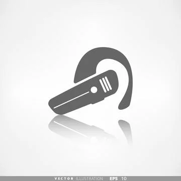 Bluetooth Headset icon. Wireless connection. イラスト素材