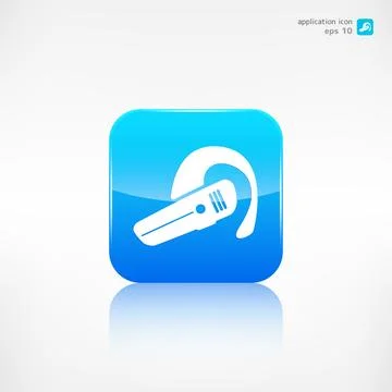 Bluetooth Headset icon. Wireless connection. イラスト素材