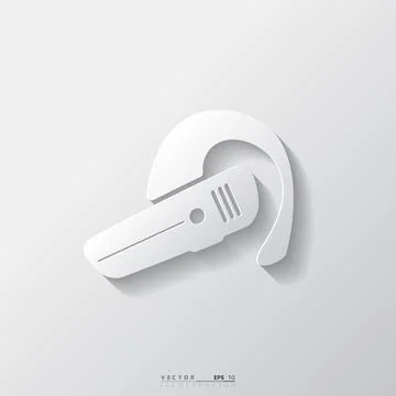 Bluetooth Headset icon. Wireless connection. イラスト素材