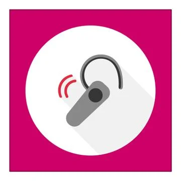 Bluetooth headset イラスト素材