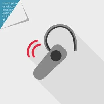 Bluetooth headset 스톡 일러스트