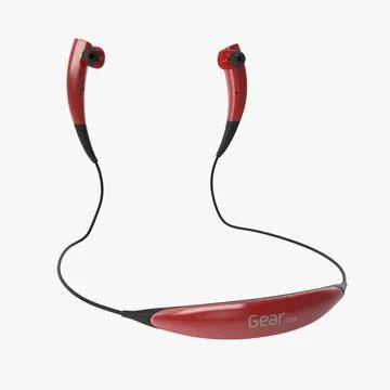Bluetooth Headset Samsung Gear Circle Red 3D Model