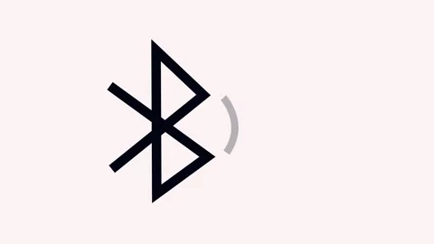 Bluetooth icon animation. Showcasing wireless technology, device pairing, a.. Stock Footage 309017317