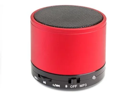 Bluetooth loudspeaker on white background Foto stock