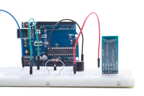Bluetooth in protoboard Stock Photos