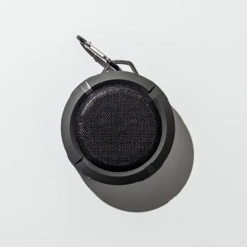 Bluetooth speaker on white background Stock Photos