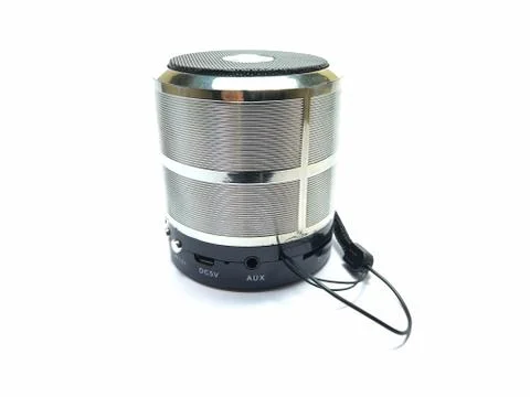 Bluetooth speaker, wireless portable speaker, speaker white background, music Foto stock