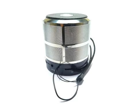 Bluetooth speaker, wireless portable speaker, speaker white background, music Foto stock