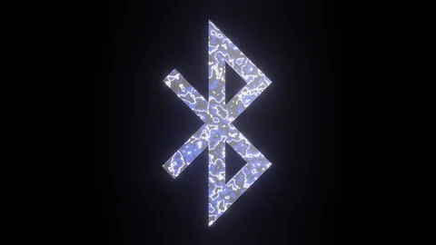 BLUETOOTH SYMBOL SEAMLESS ANIMATION W/ALPHA CHANNEL Stock Footage 125837360