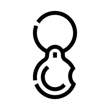 Bluetooth tracker key ring accessory line icon Stock Illustration