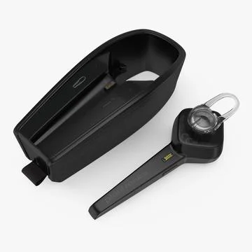 Bluetooth Wireless Headset Plantronics Voyager Edge with Charging Case Set 3D Model