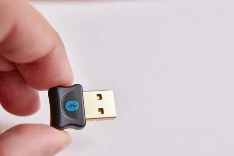 Bluetooth wireless technology adapter. Wireless signal transmission. Stock Photos