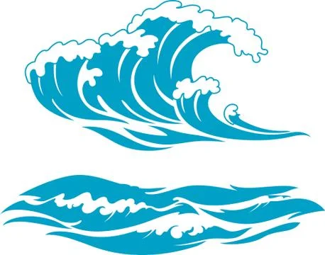 Bluewave surf Stock Illustration