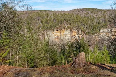 Bluffs on a mountain overlook Stock Photos