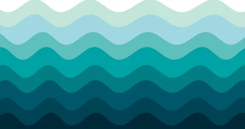 Bluish abstract ocean waves background looping animation Stock Footage 170668002