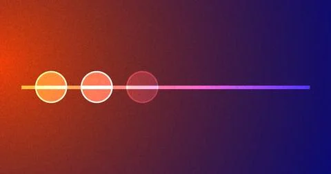 Bluish creative network timeline growth chart with circles blinking. Tech c.. 库存插图