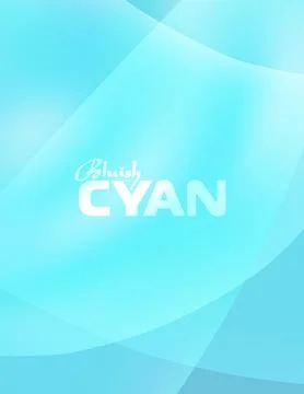 Bluish cyan background with translucent rounded shapes Stock Illustration