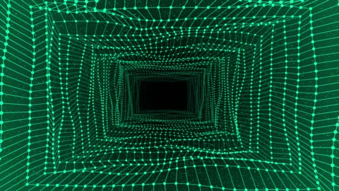 Bluish green color 3d rectangular mesh wiggling effect background Vídeos de archivo 228733030