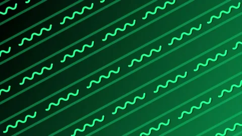 Bluish green color parallel squiggly line pattern background Stock Footage 225506395