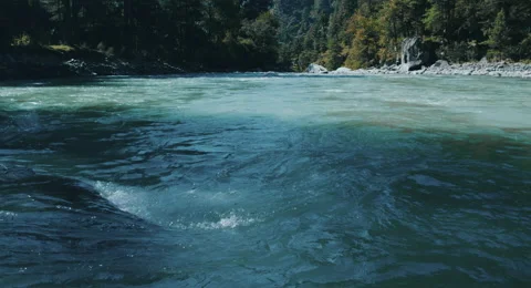 Bluish green River flowing gently and one of the best Fresh water river in In Stock Footage 164708296