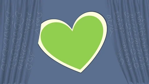 Bluish shaded Special Message motion curtain card of Empty Lime screen Stock Footage 102843842