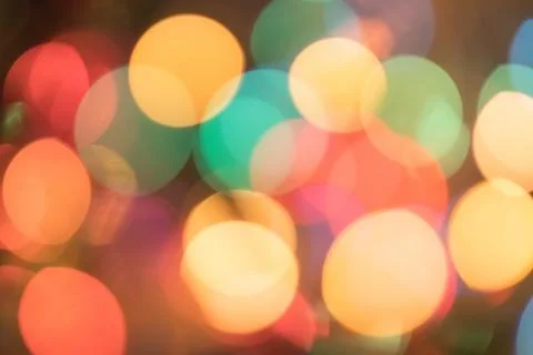 Blur - abstract bokeh circle string lights for background wallpaper Photos