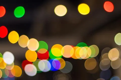 Blur - abstract bokeh circle string lights for background wallpaper Photos
