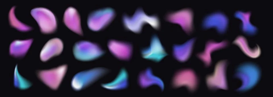 Blur abstract shape with gradient fluid color. Stock Illustration