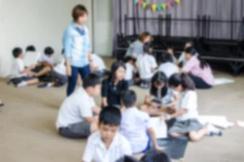 Blur  activity  children Foto stock