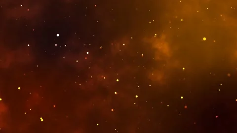Blur and bokeh abstract motion glittering particles and orange smoke Video stock 136766031